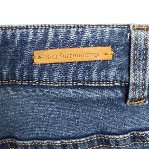 Soft Surroundings Relaxed Straight Jeans Womens XL Supremely Soft Faux Fly - Picture 8 of 10